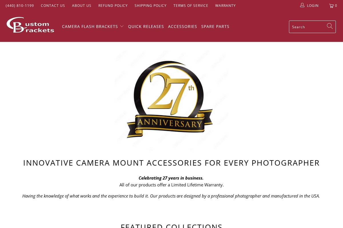 custombrackets.com homepage screenshot
