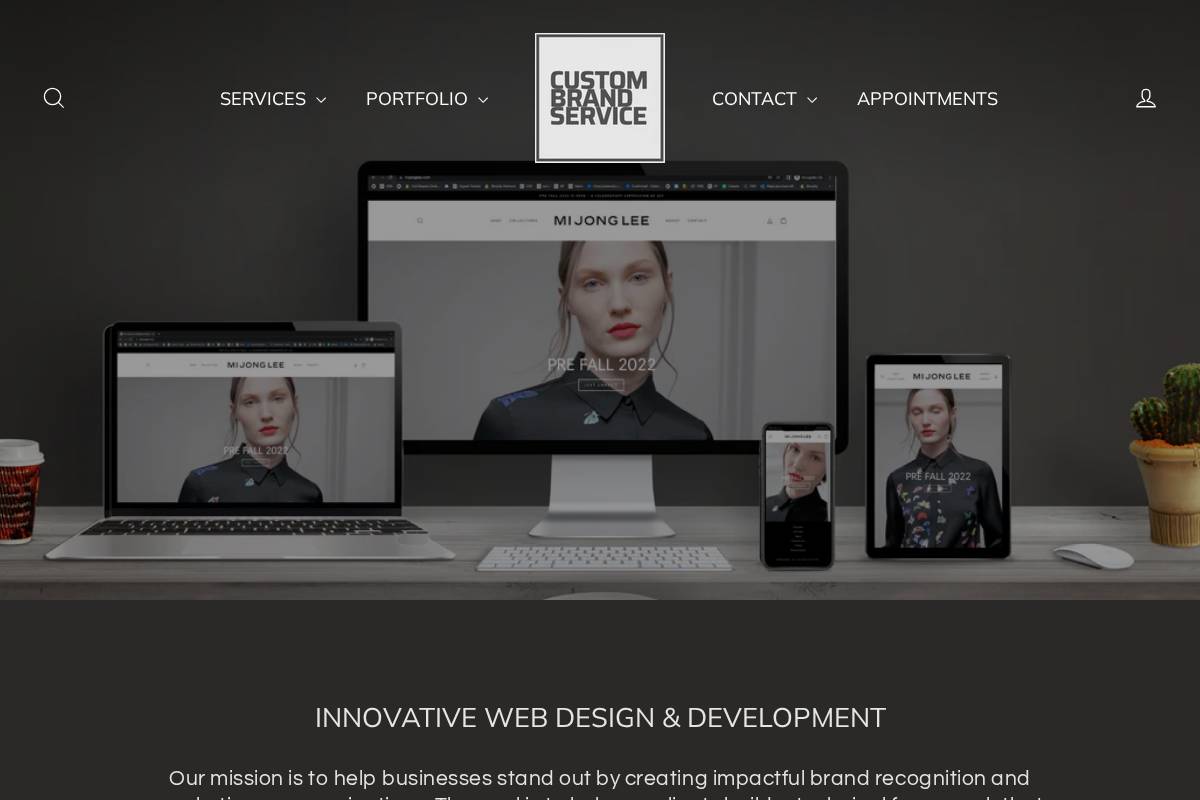 custombrandservice.com homepage screenshot