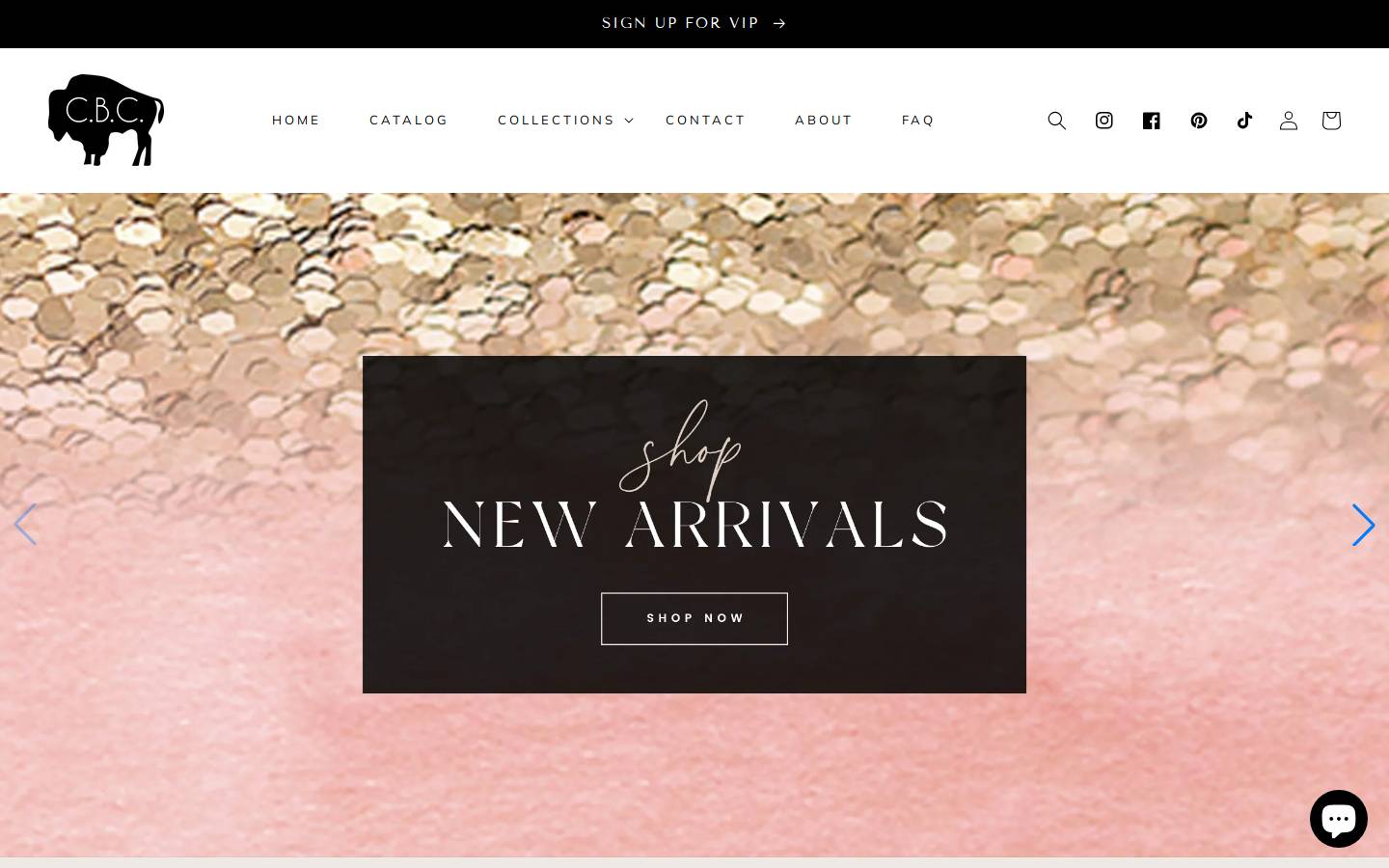custombuffalochic.com homepage screenshot