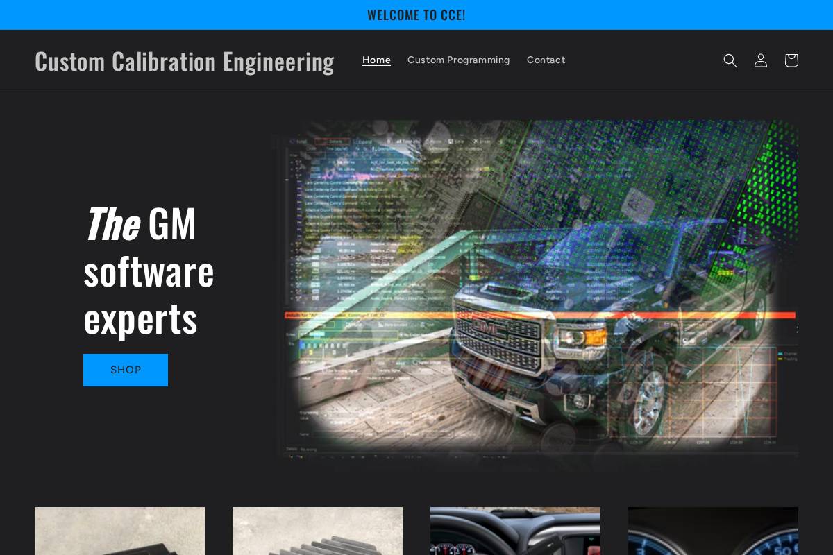 customcalibrationengineering.com homepage screenshot