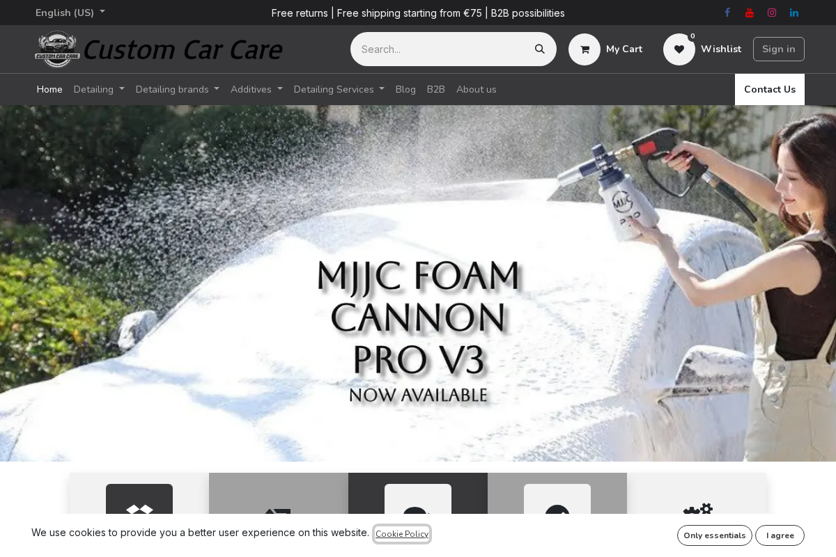 Custom Car Care homepage screenshot