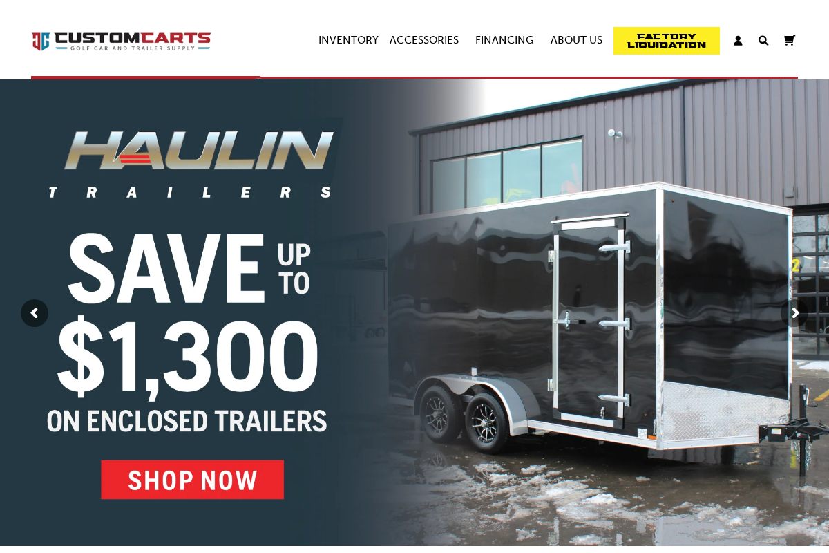 customcarts.ca homepage screenshot