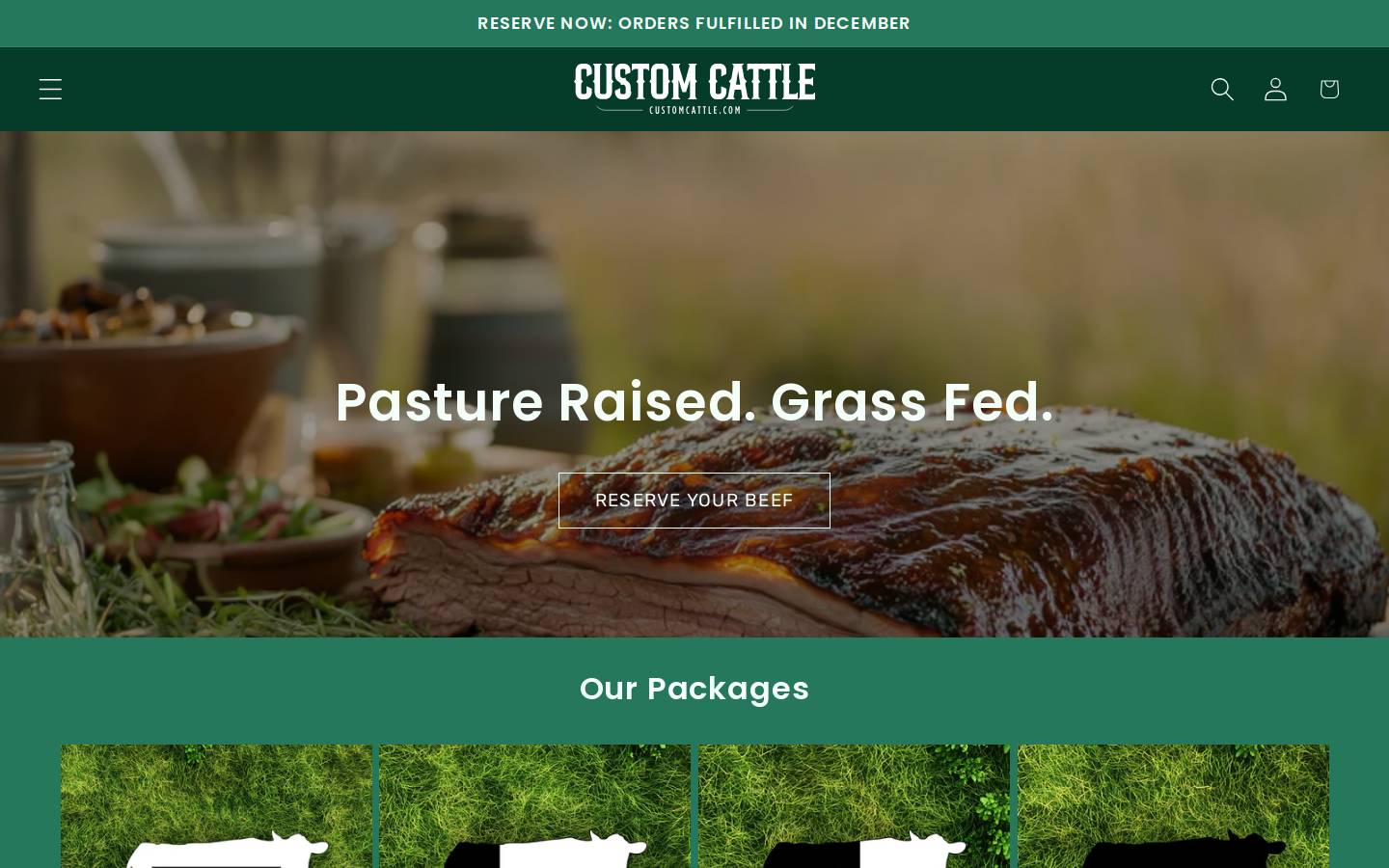 customcattle.com homepage screenshot