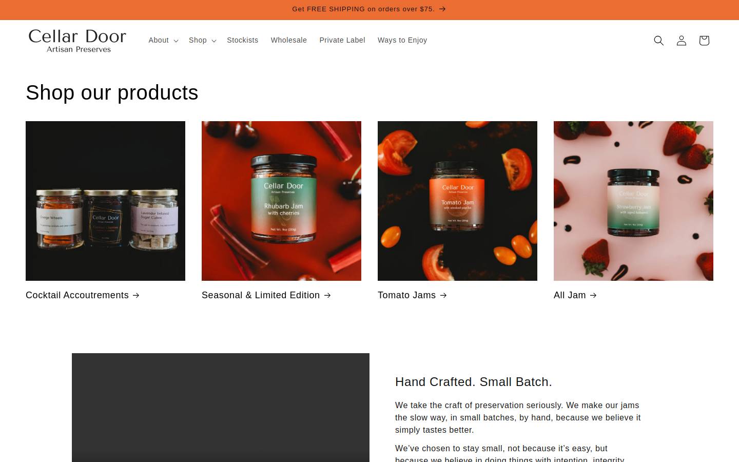 customcocktailcherries.com homepage screenshot