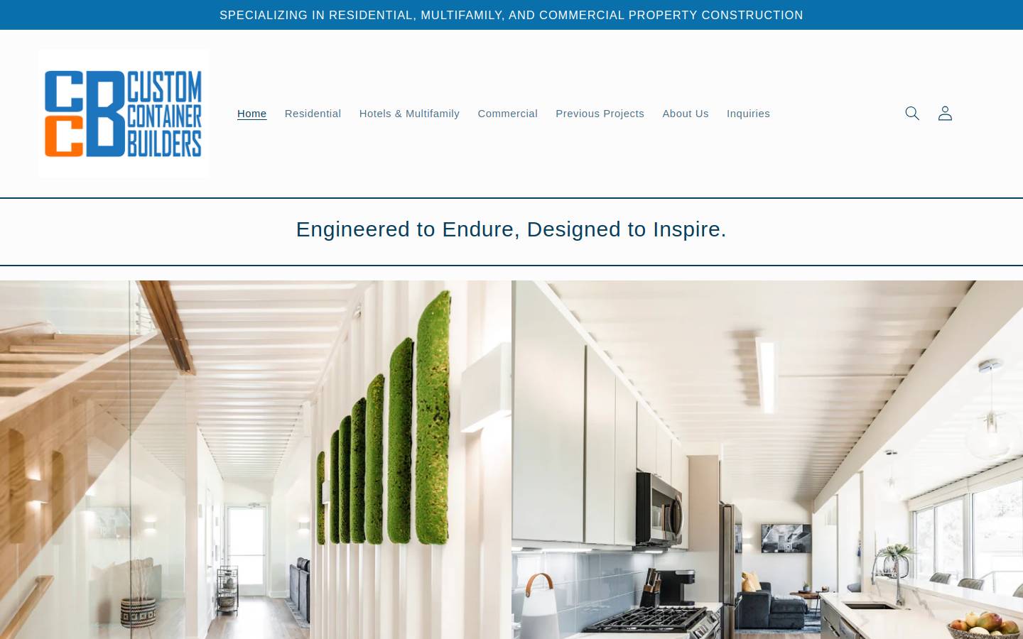 customcontainerbuilders.com homepage screenshot