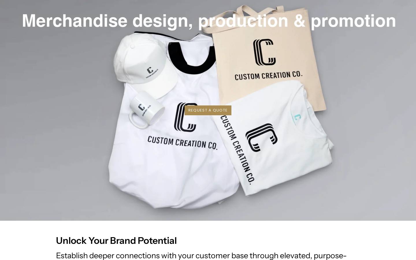 customcreationco.com homepage screenshot