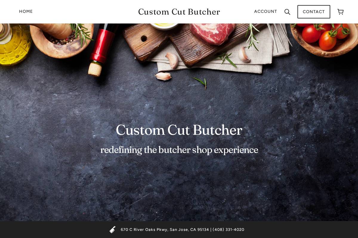 customcutbutcher.com homepage screenshot