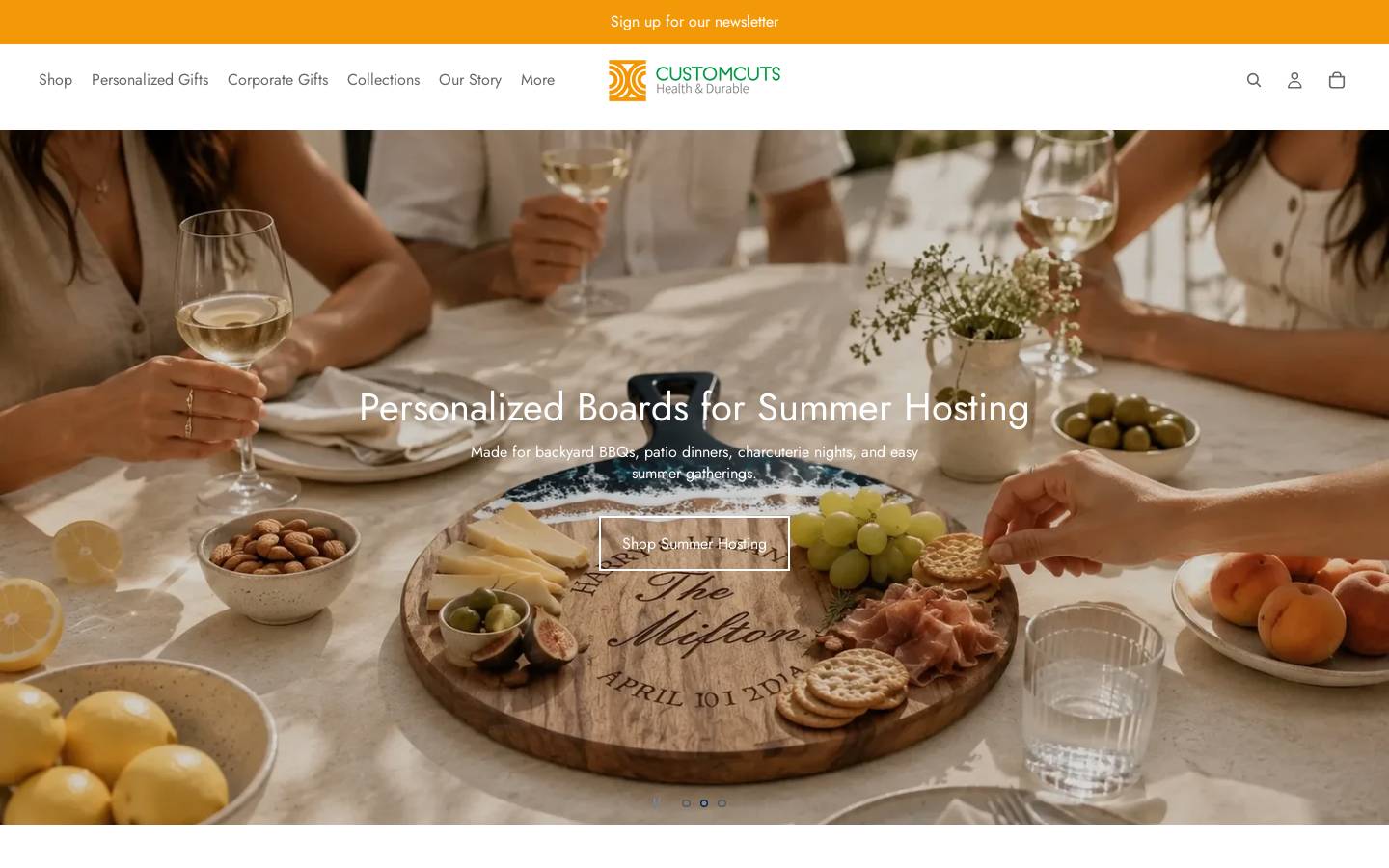 customcuts.co homepage screenshot