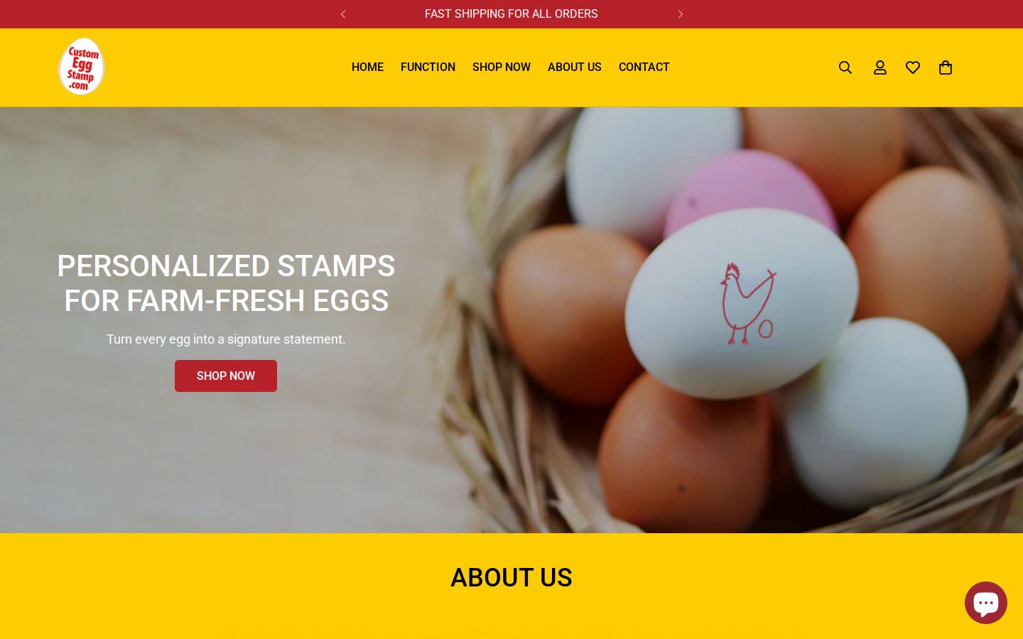 customeggstamp.com homepage screenshot