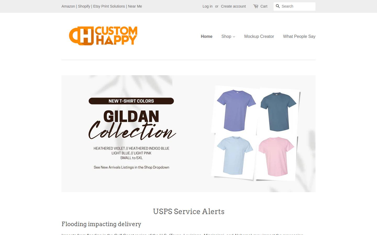 customhappy.com homepage screenshot