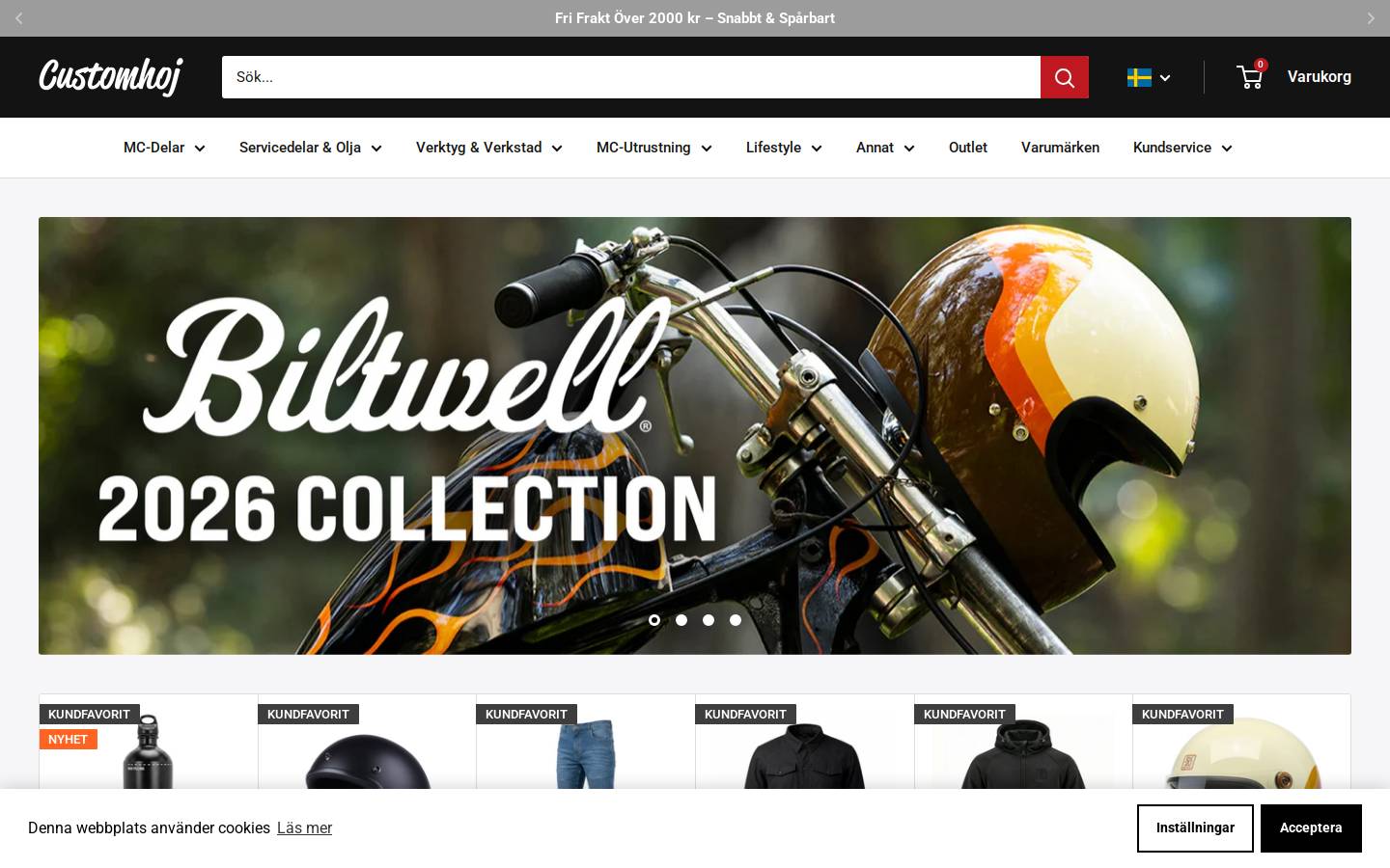 Customhoj homepage screenshot