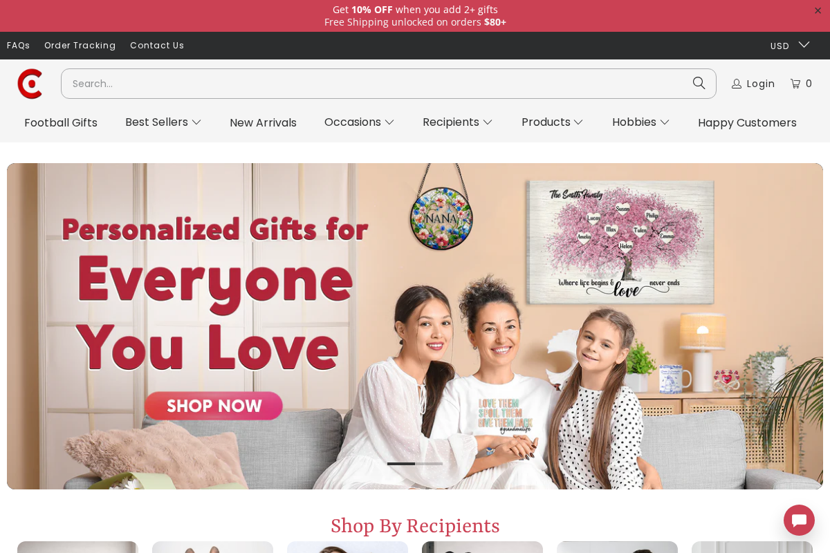 Customizeaf ™ homepage screenshot