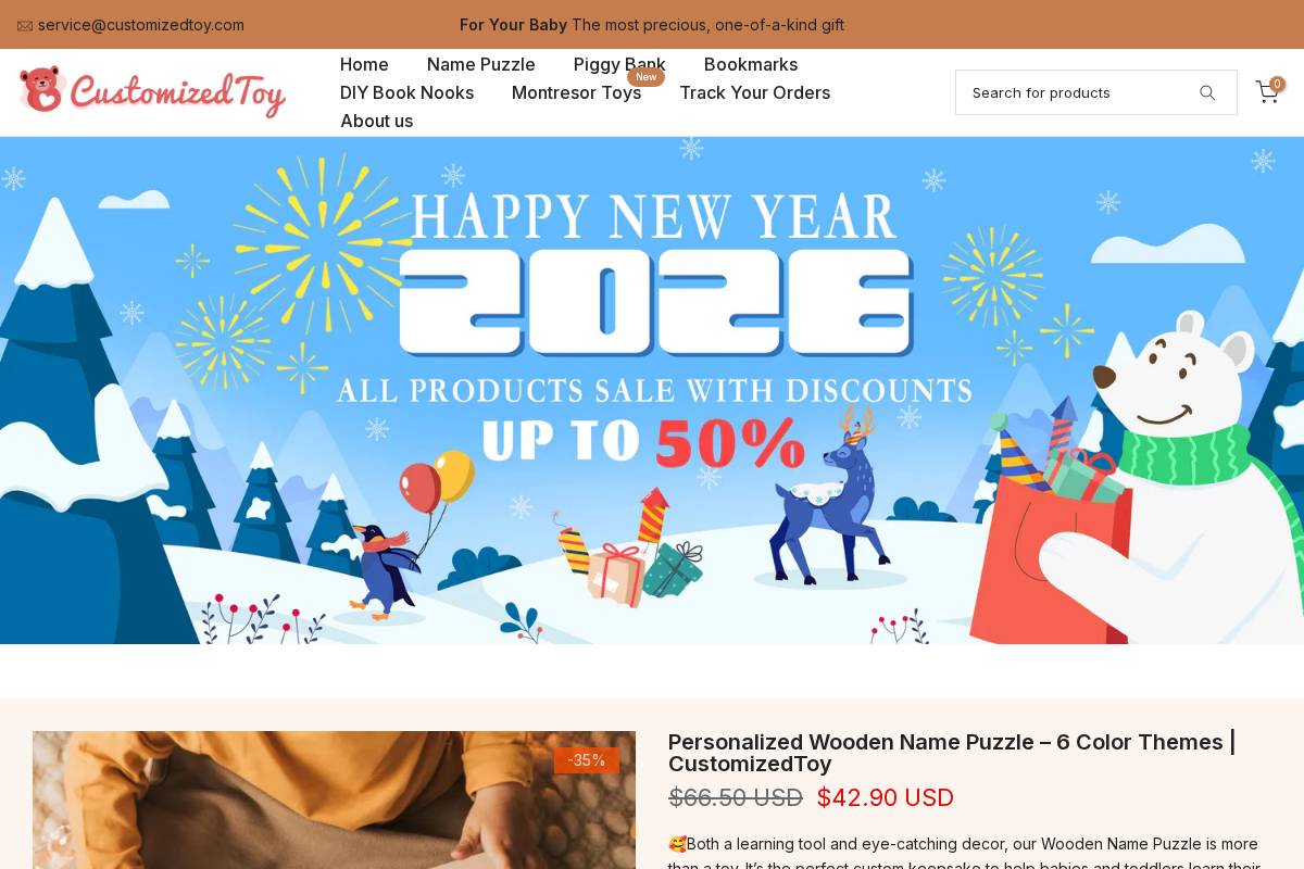 Customizedtoy homepage screenshot