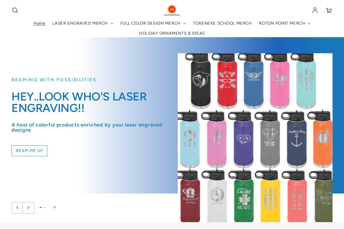 custompressions.com homepage screenshot