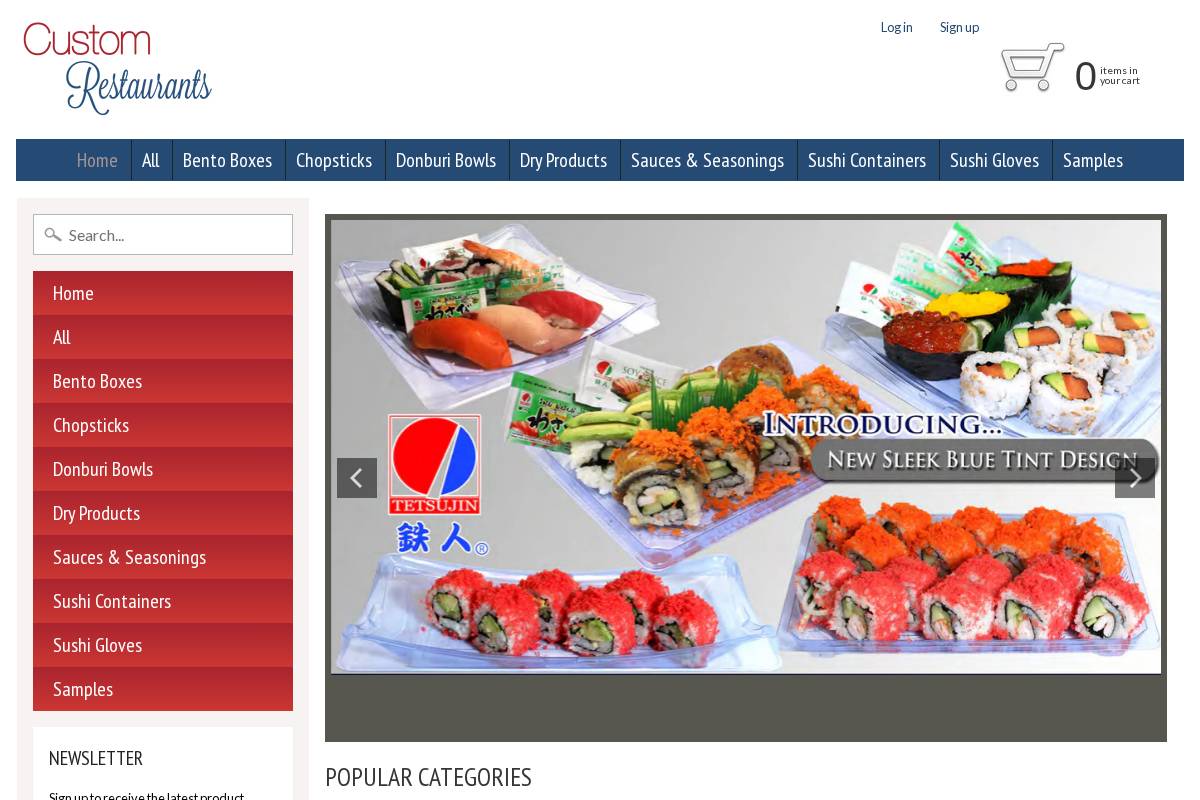 customrestaurants.com homepage screenshot