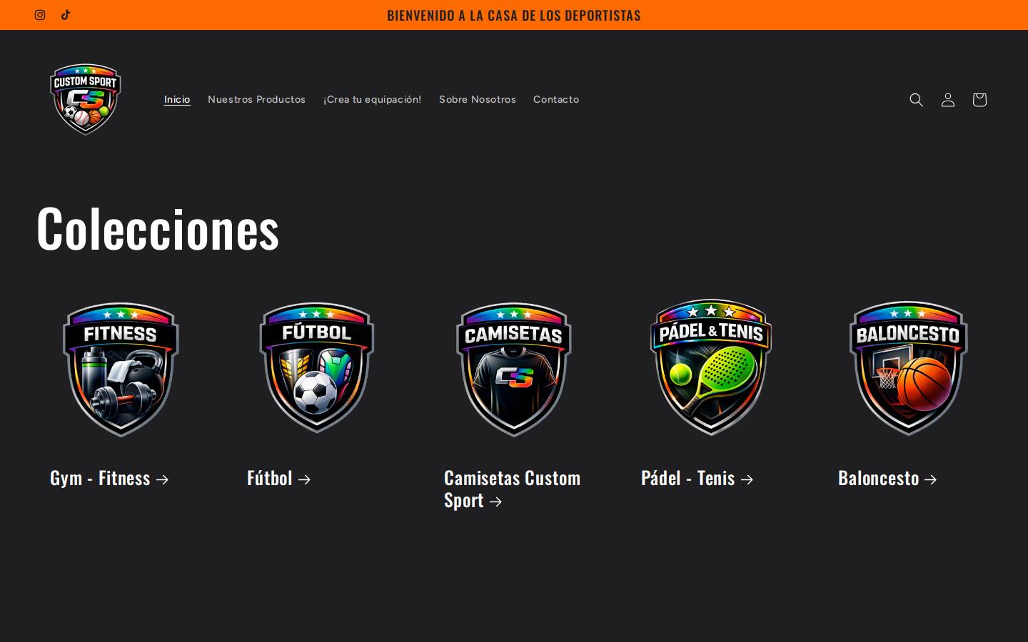 customsport.es homepage screenshot