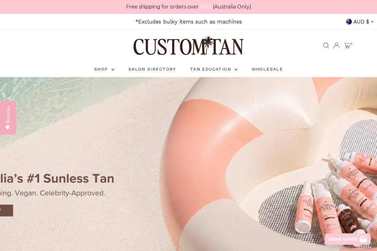 customtanco.com homepage screenshot