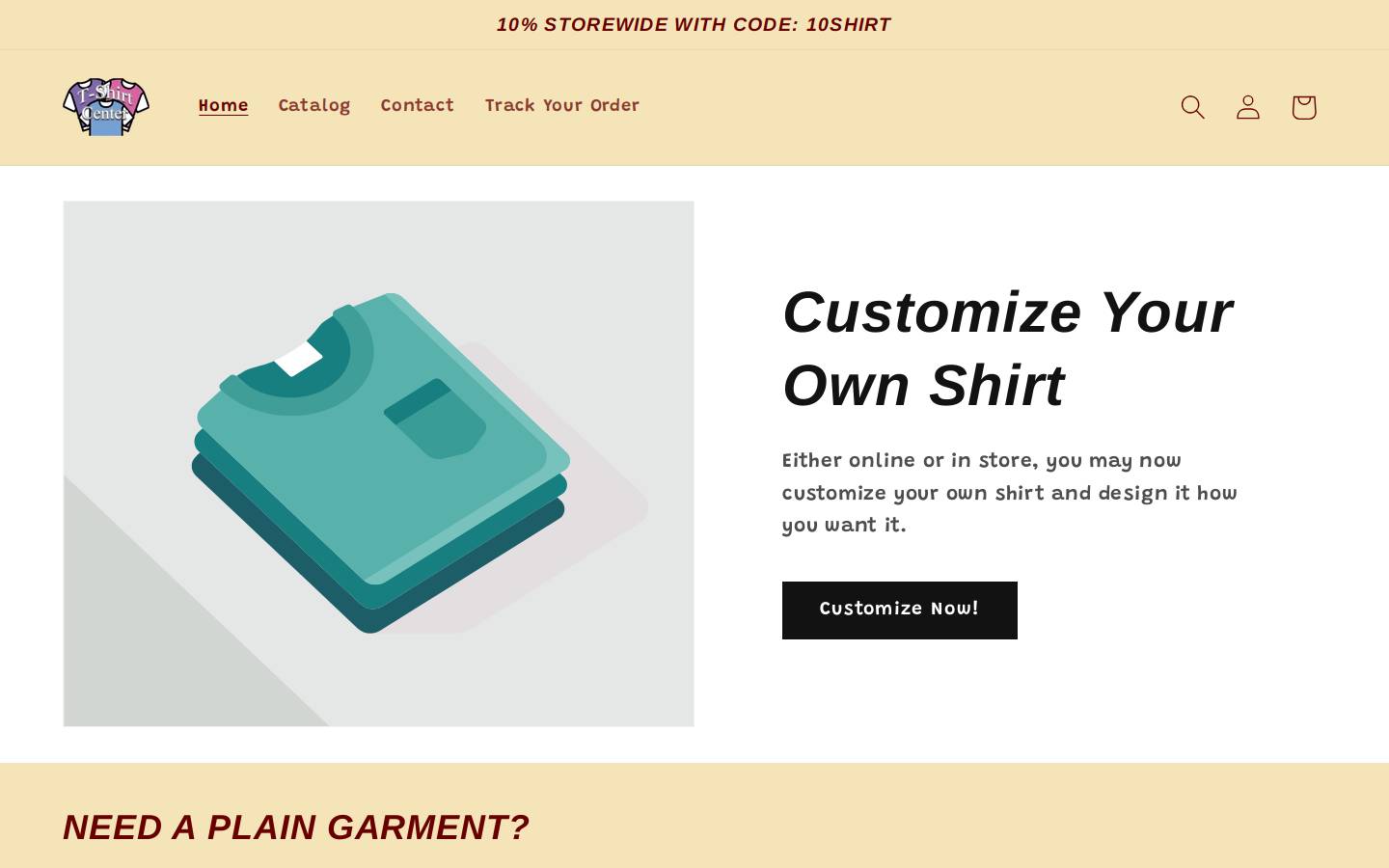 customtees.me homepage screenshot