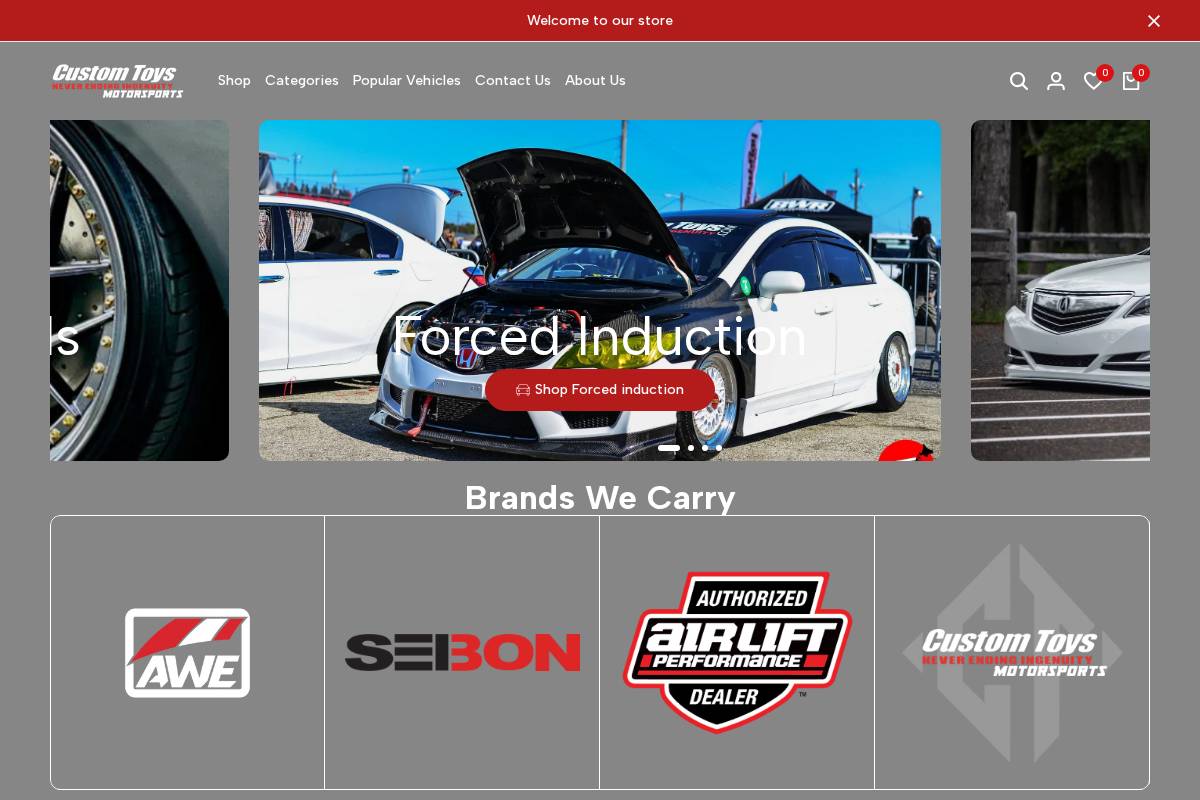 customtoysmotorsports.com homepage screenshot