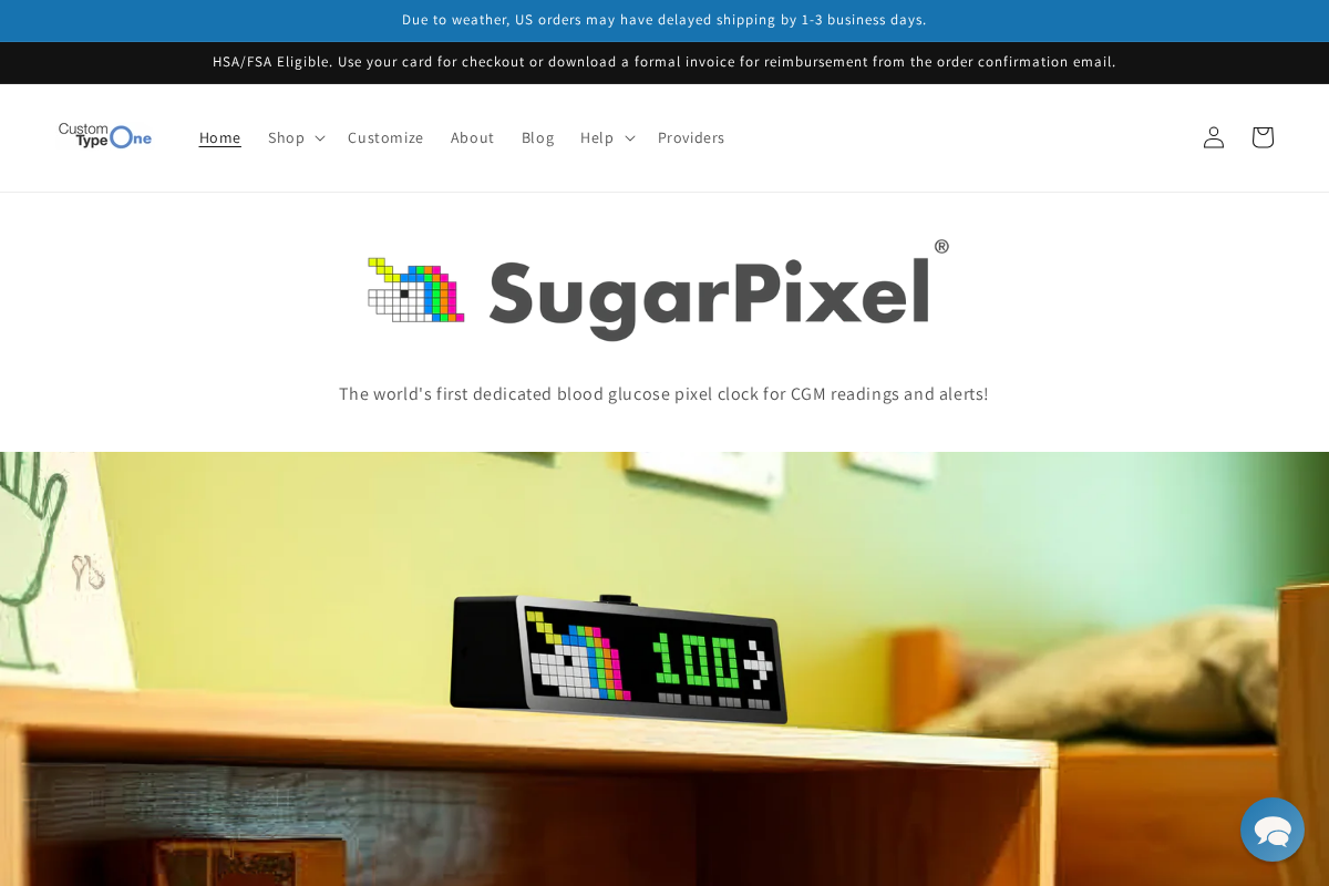 Customtypeone homepage screenshot