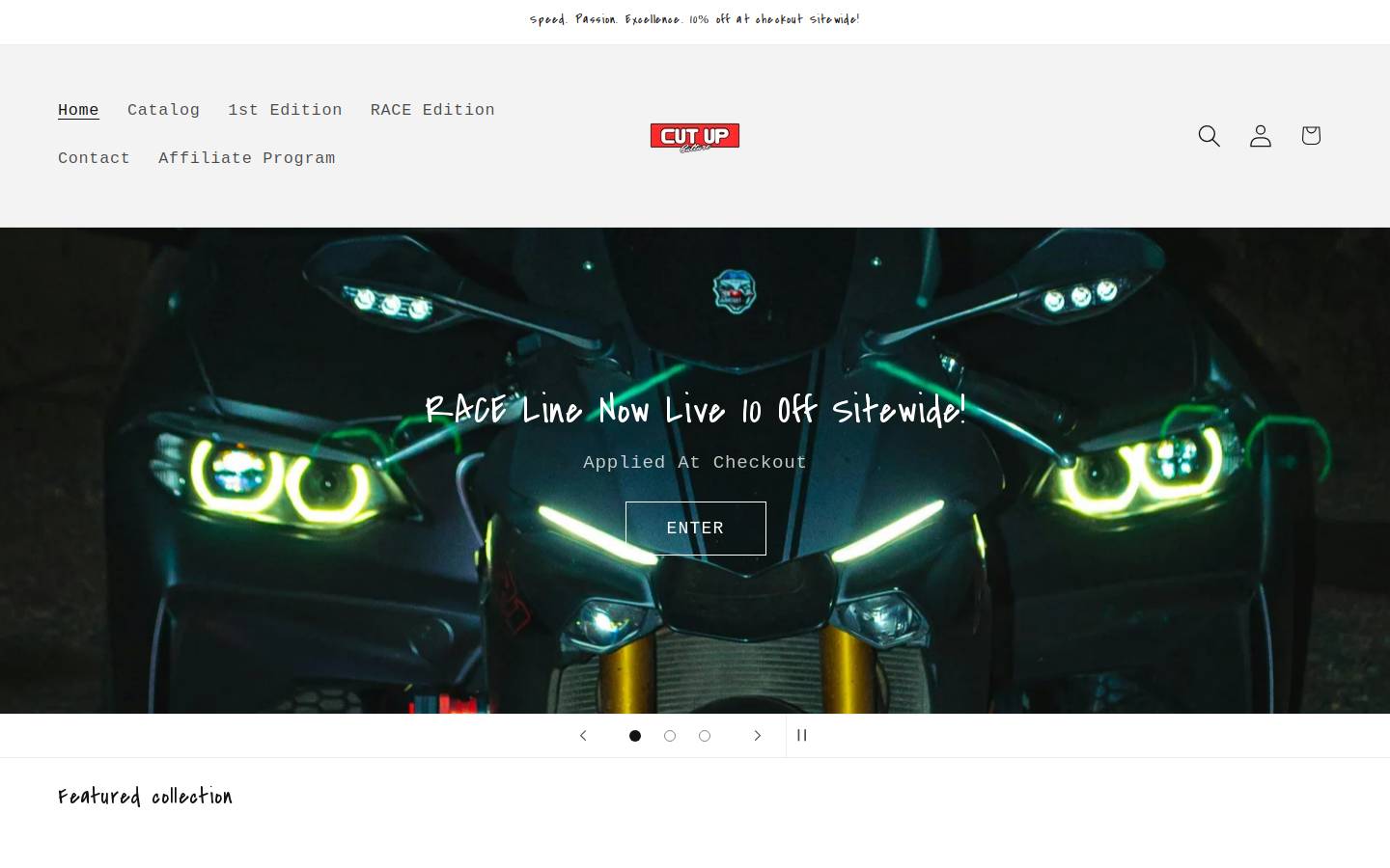cut-up-culture.store homepage screenshot