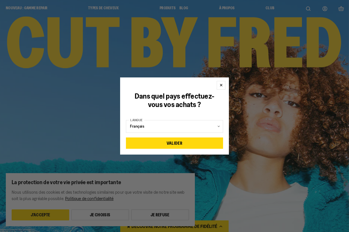 Cut By Fred homepage screenshot