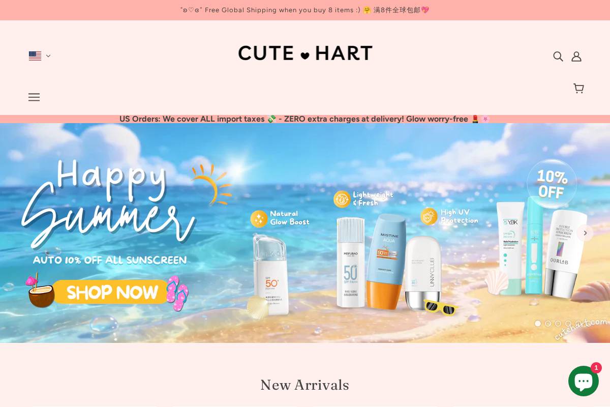 Cutehart homepage screenshot