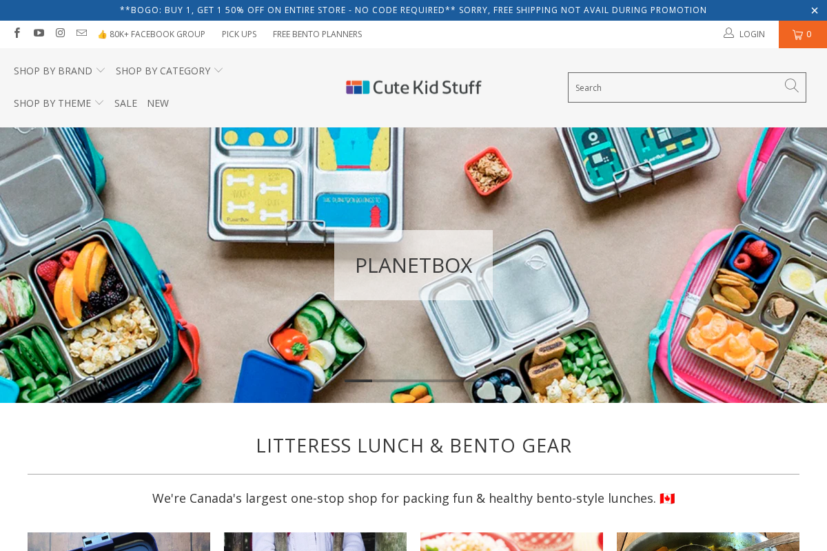 CuteKidStuff.com homepage screenshot