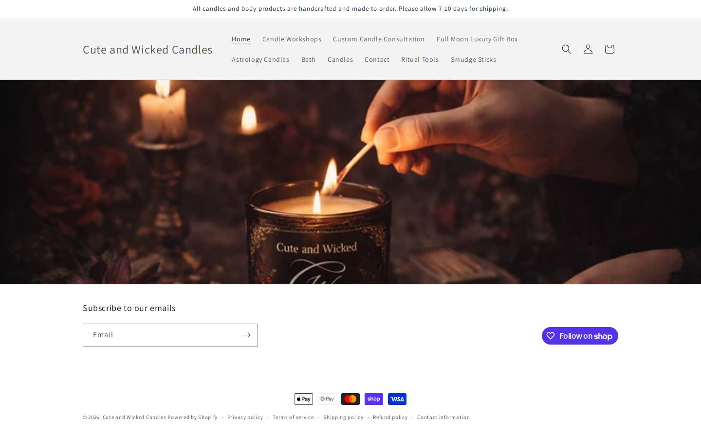 cutenwicked.com homepage screenshot