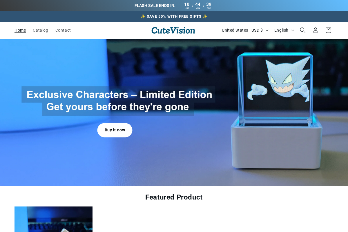 Cutevision homepage screenshot