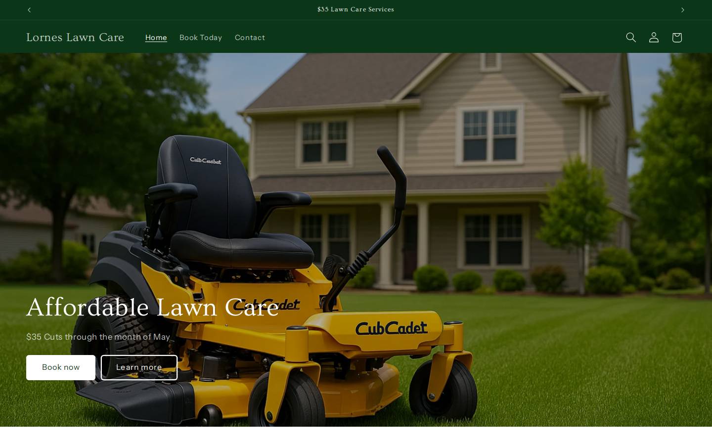 cutgrassnearme.com homepage screenshot