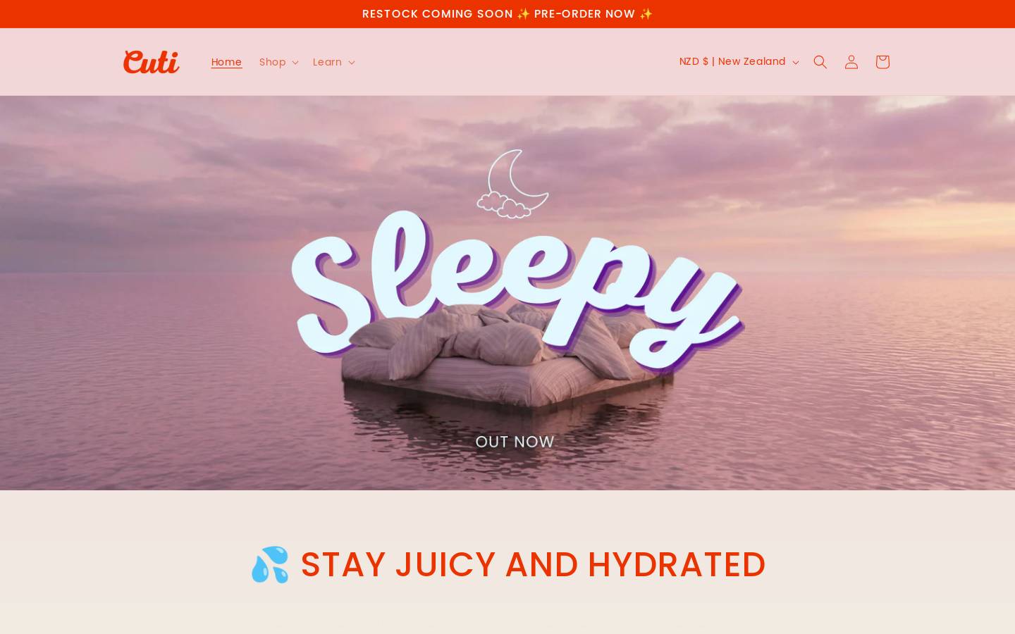 cuti.co.nz homepage screenshot