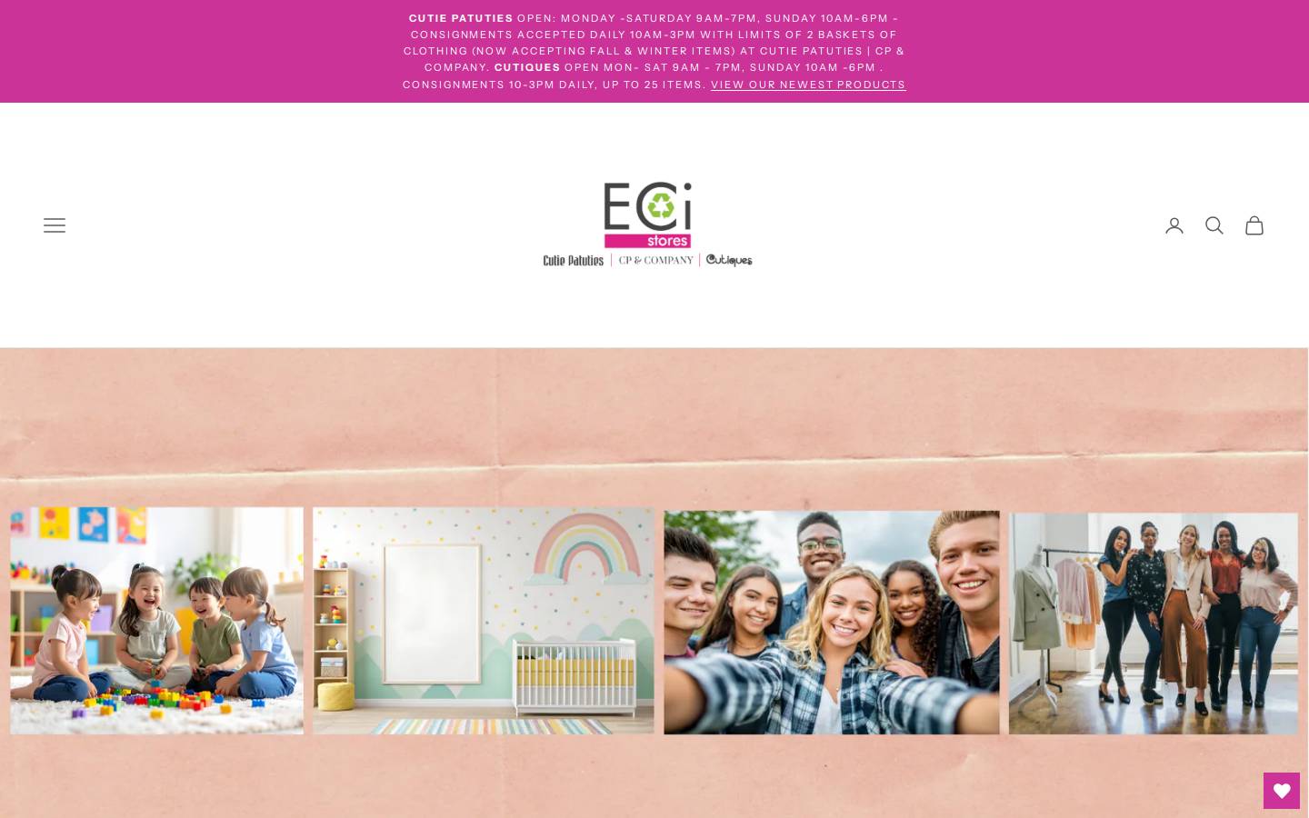 cutiepatuties.com homepage screenshot