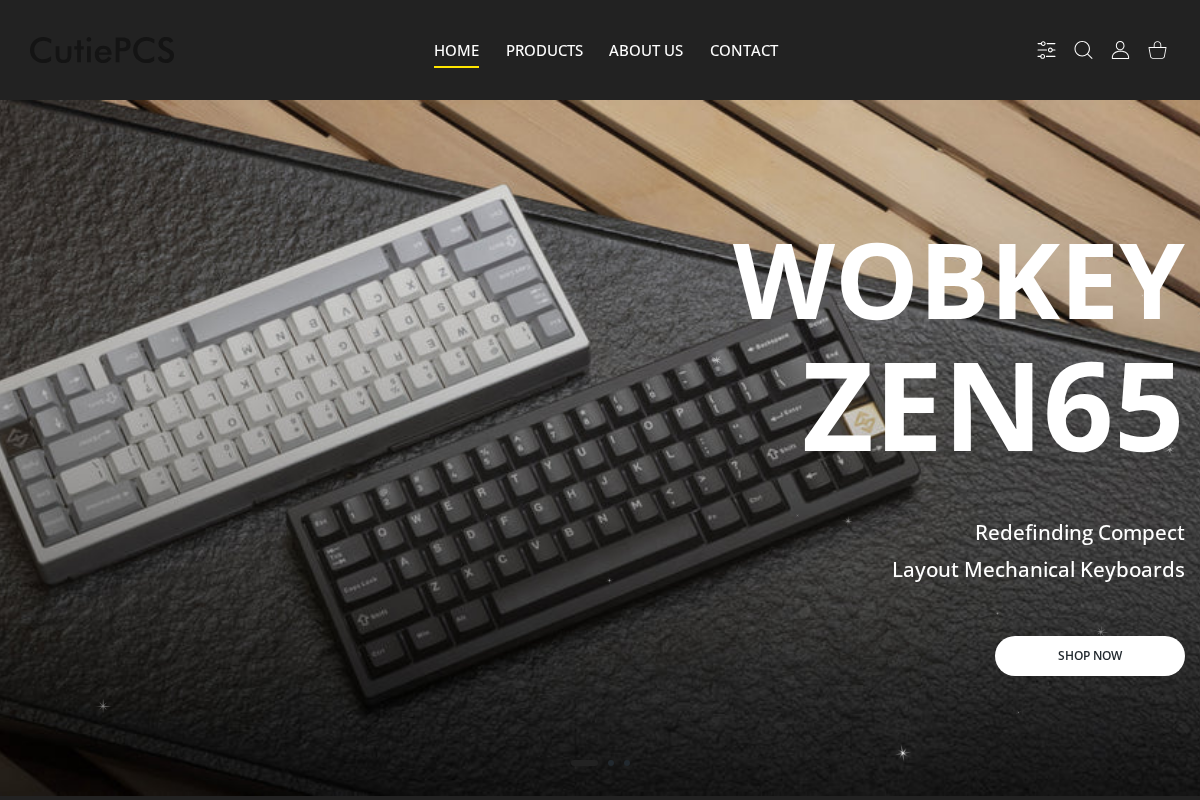 CutiePCS homepage screenshot