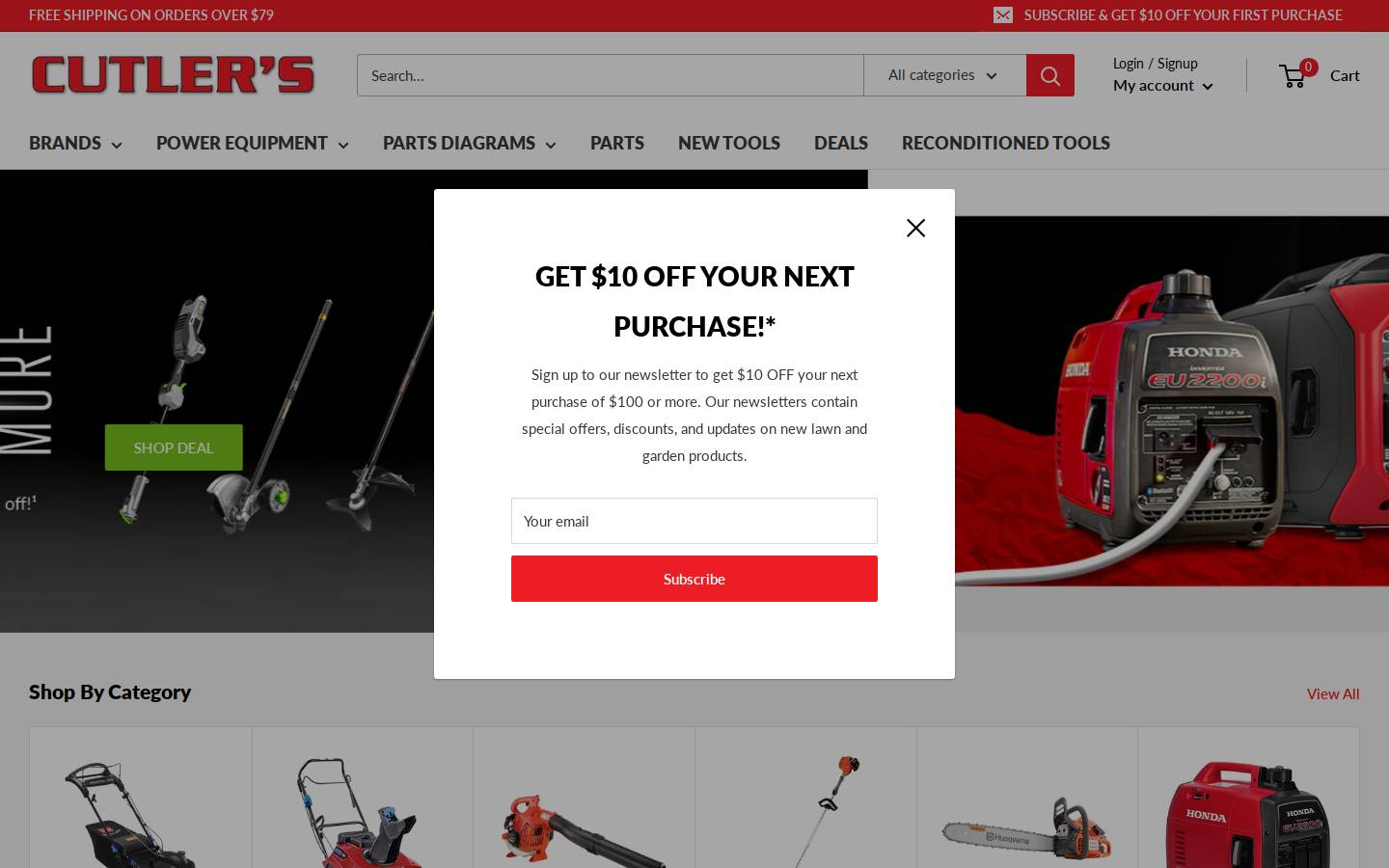cutlers.com homepage screenshot