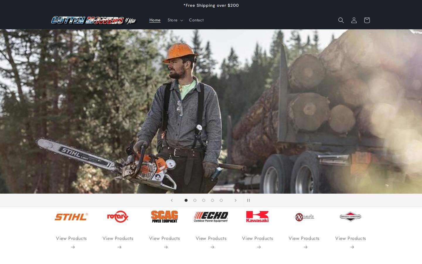 cuttenmowers.com homepage screenshot