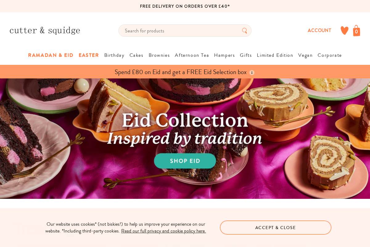 Cutter and Squidge homepage screenshot