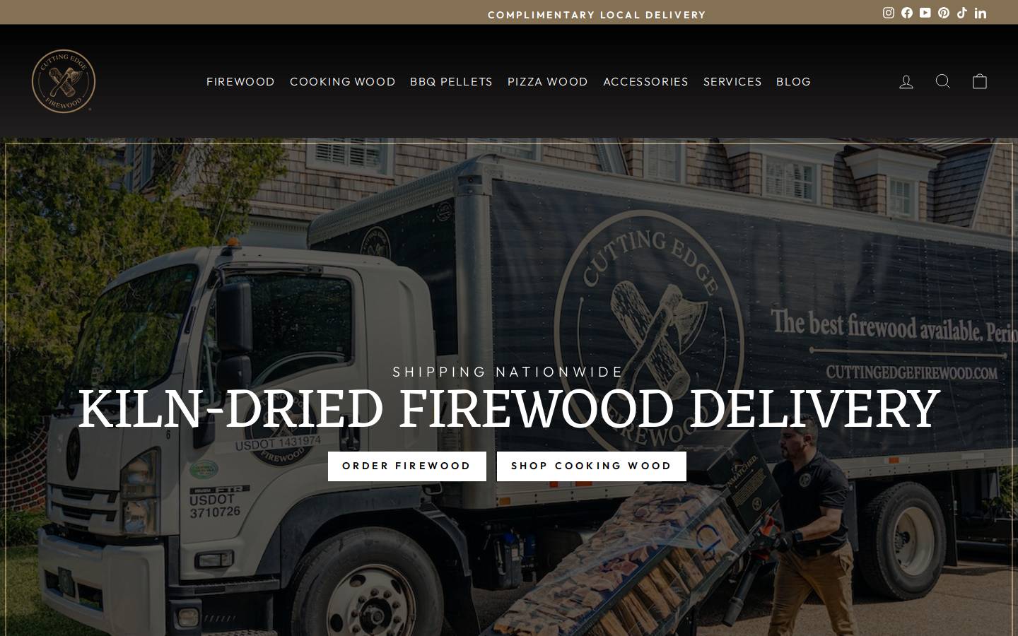 cuttingedgefirewood.com homepage screenshot