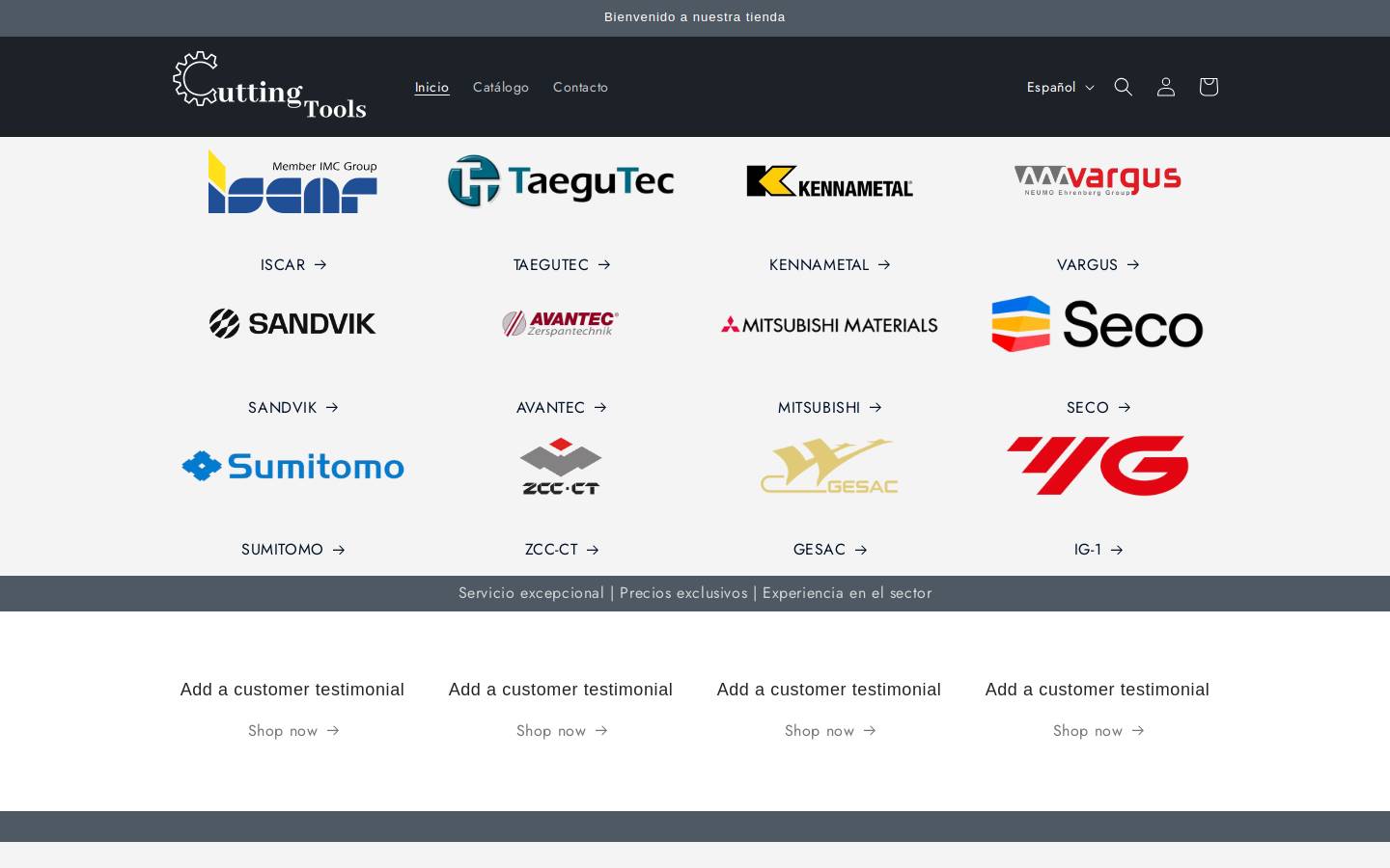 cuttingtools.store homepage screenshot