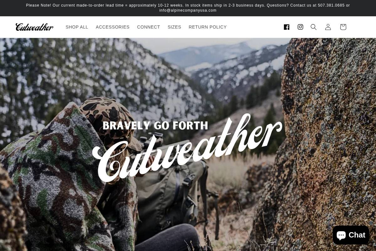 cutweather.com homepage screenshot