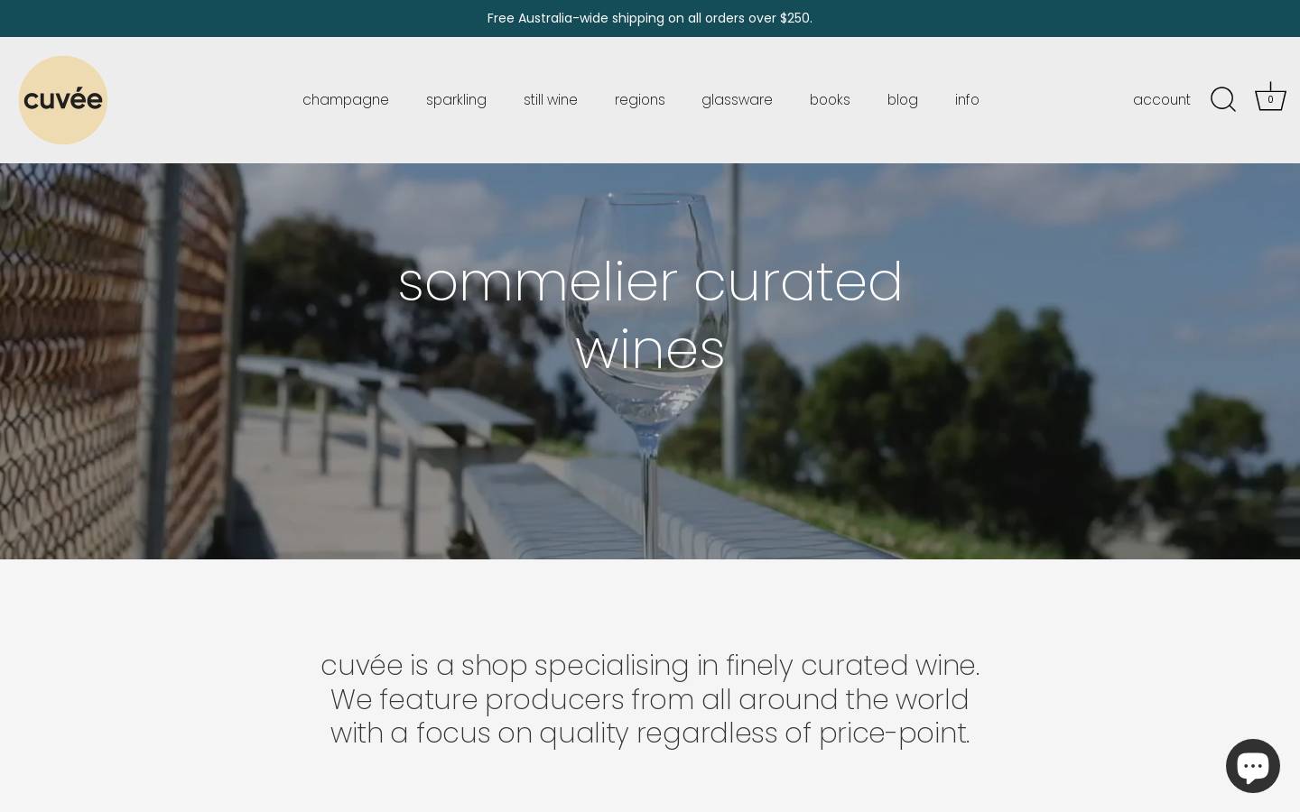 Cuvee homepage screenshot