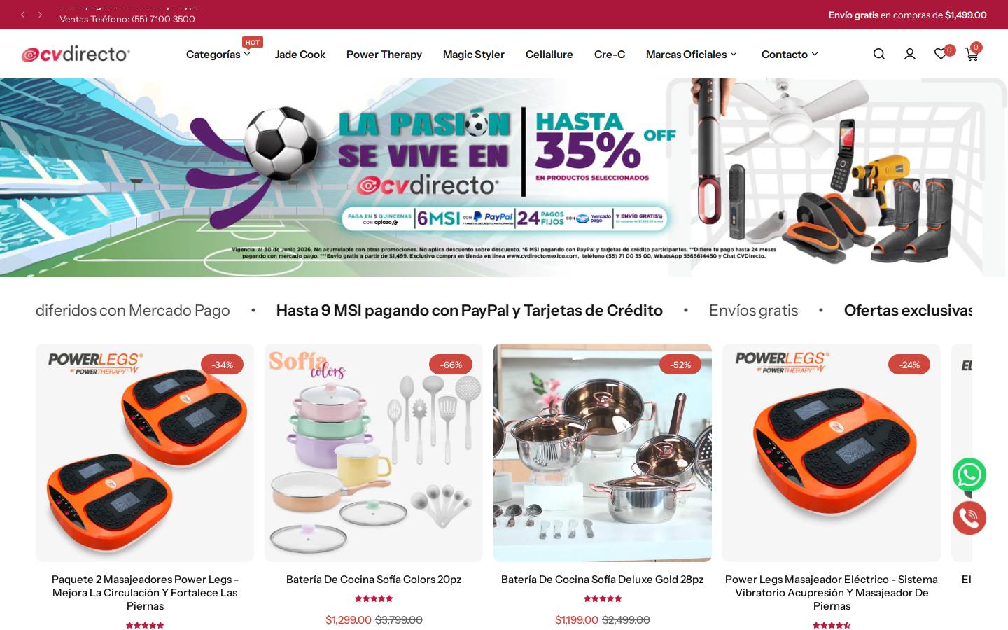 cvdirecto.tv homepage screenshot