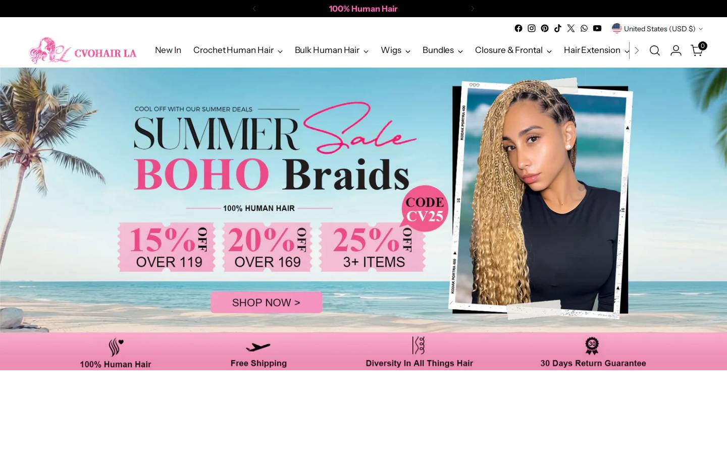 Cvohair homepage screenshot