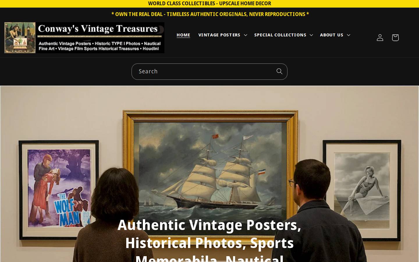 Cvtreasures homepage screenshot