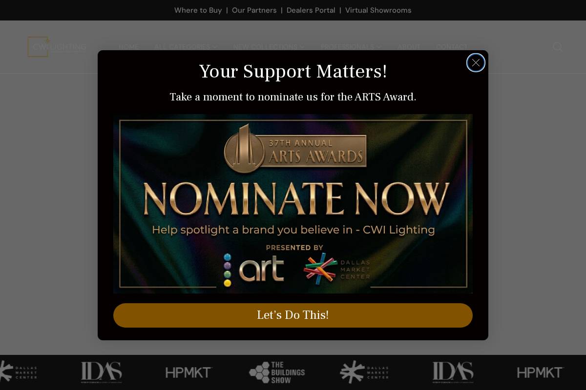 cwilighting.com homepage screenshot