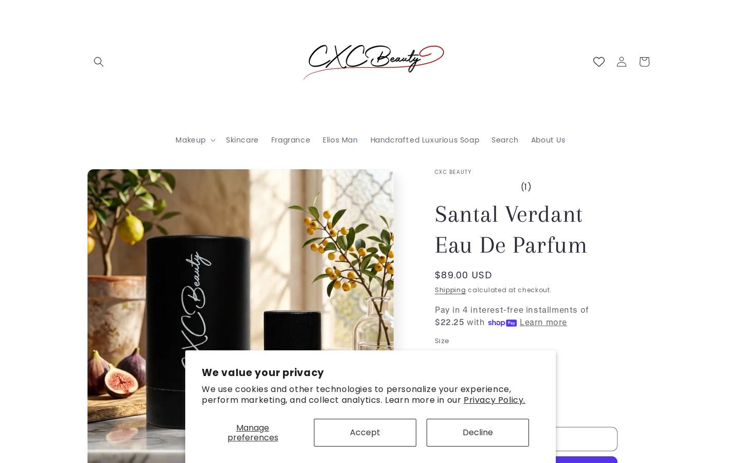 cxcbeauty.com homepage screenshot