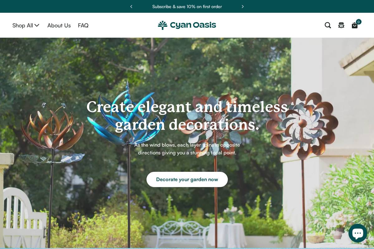 cyanoasis.com homepage screenshot