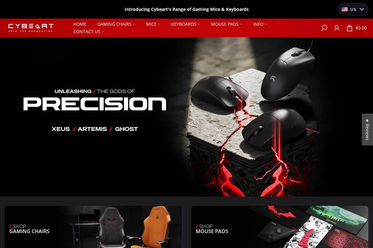 Cybeart homepage screenshot