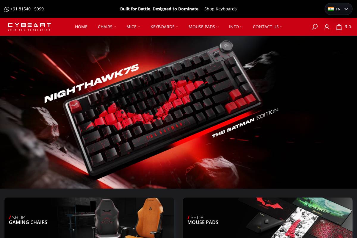 Cybeart homepage screenshot