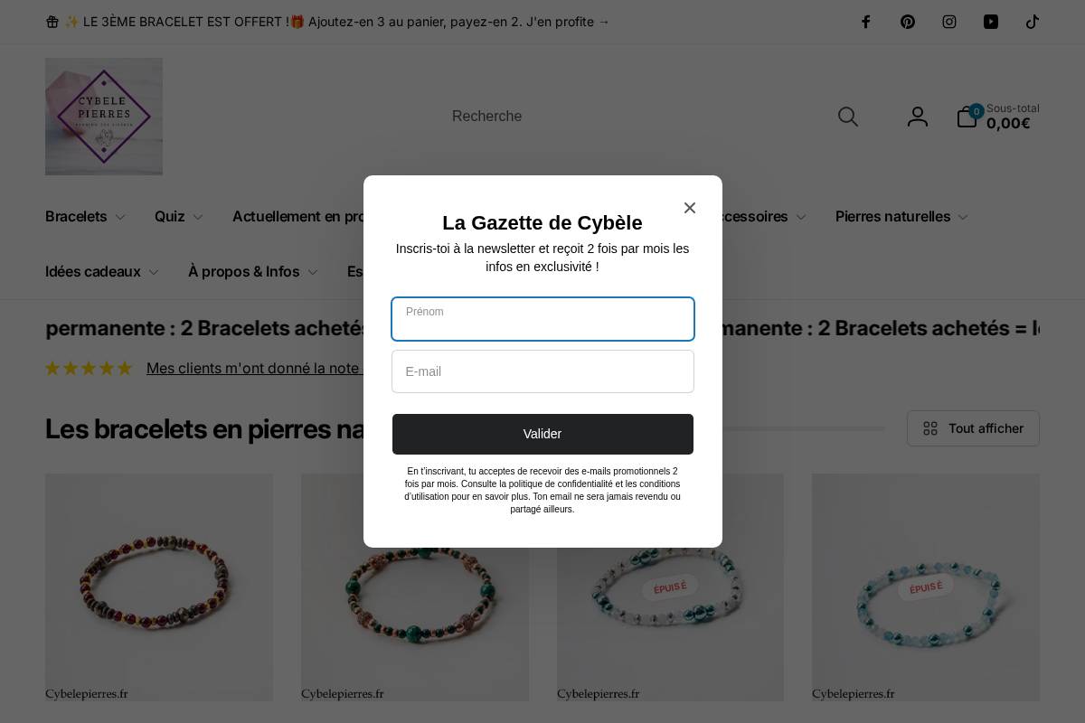 cybelepierres.fr homepage screenshot